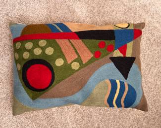 Graphic Lumbar Pillow. 