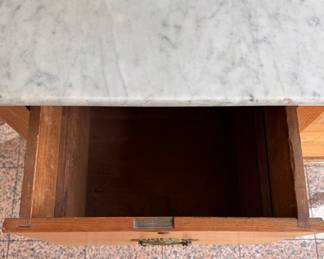 Antique Bakers Chest with Marble Top. Would Make a Great Mini Kitchen Island. Measures 42" x 27" D x 38" H. Photo 4 of 7. 