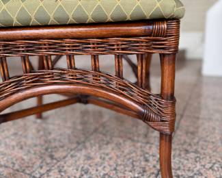 Set of 4 Bamboo and Rattan Dining Chairs. Photo 2 of 3. 