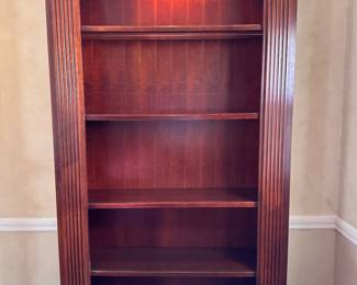 Mahogany Federal-Style Bookcase with Interior Lighting - 2 Available. Great As Is But Would Be Wonderful Painting. Ask Us For Resources. Each Measures 46" W x 18" D x 82" H. Photo 1 of 3. 
