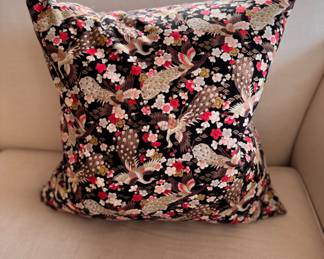 Pair of Down Filled Accent Pillows. Each Measures 18" x 18." 
