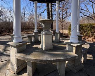 Cast Concerte Planter, Plinth and Benches. Photo 2 of 2.