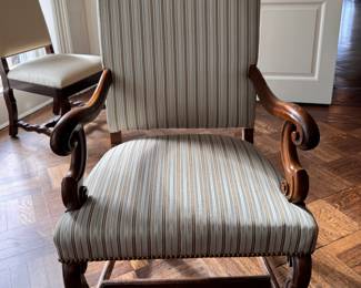 Pair of Louis XIII Fauteuil Arm Chairs. Each Measures 25" W x 24" D x 44" H. Photo 1 of 5. 