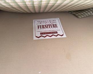 Calico Corners Green Check Upholstered Club Chair. Photo 3 of 3. 