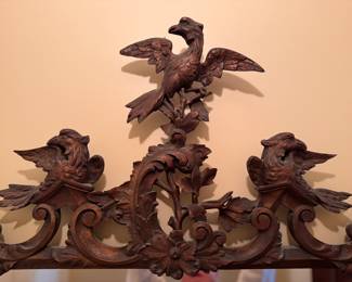 Rococo Style Hand-Carved Wood Mirror. Measures 36" W x 50" H. Photo 2 of 5. 