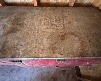 Industrial Metal Storage / Flip Top Bin Cabinet. Measures 74" W x 22" D x 39" H. Photo 3 of 4. 