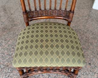 Set of 4 Bamboo and Rattan Dining Chairs. Photo 3 of 3. 