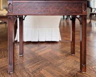 Century Furniture Lattice Side Table with Drawer. Measures 27" x 14" D x 25" H. Photo 1 of 5. 
