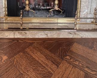 Brass Fireplace Fender. Measures 55" W x 10" D. Photo 2 of 3. 