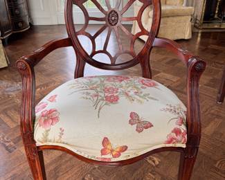 Spider Back Mahogany Armchair - Only One. Measures 25" W with 20" Seat Height. Photo 1 of 4. 