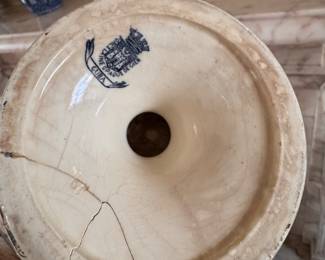 Antique French Compote. Gien Factory. Photo 3 of 3. 