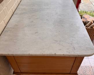 Antique Bakers Chest with Marble Top. Would Make a Great Mini Kitchen Island. Measures 42" x 27" D x 38" H. Photo 2 of 7. 