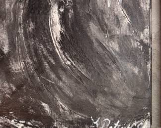 Jazz Triptych Signed by Artist K. Patrick. Two Outer Panels Measure 24" x 48". The Middle Panel Measures 
36" W x 48" H. Photo 2 of 2. 