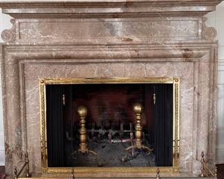 Brass Fireplace Fender. Measures 55" W x 10" D. Photo 1 of 3. 