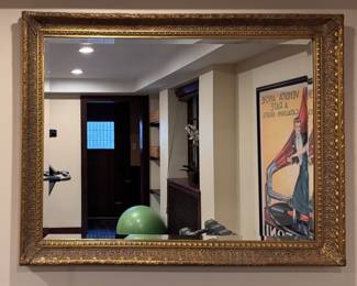 Gilt Gold Wood Mirror - 2 Available. Measures 44" x 56".  Photo 1 of 2. 