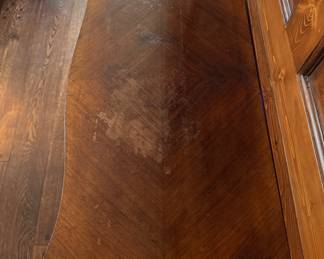 Flip Top Mahogany Game Table. Missing Leg to Support Flip Top. Measures 35" W x 17" D x 32" H As Shown. Photo 2 of 2. 