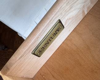 Century Furniture Lattice Side Table with Drawer. Measures 27" x 14" D x 25" H. Photo 5 of 5. 