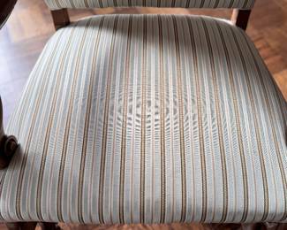 Pair of Louis XIII Fauteuil Arm Chairs. Each Measures 25" W x 24" D x 44" H.  Photo 4 of 5. 