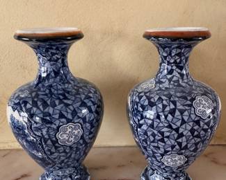 Pair of Villeroy & Boch Delft Vases. Photo 1 of 2. 