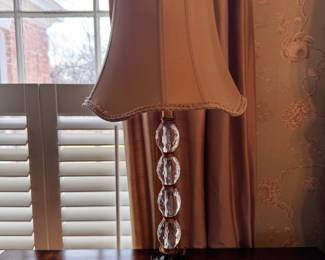 Pair of Stacked Glass Balls Table Lamps. Each Measures 30" H. 