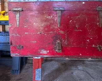 Industrial Metal Storage / Flip Top Bin Cabinet. Measures 74" W x 22" D x 39" H. Photo 2 of 4. 