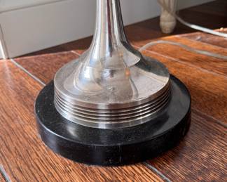 Silver Plate Urn Style Floor Lamp. Measures 61" H. Photo 3 of 3. 