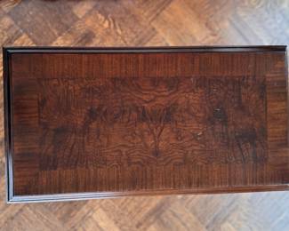 Century Furniture Lattice Side Table with Drawer. Measures 27" x 14" D x 25" H. Photo 3 of 5. 