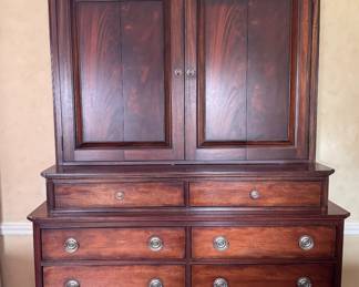 Ethan Allen Newport Kent Dresser and Media Cabinet. Measures 58" W x 84" D x 20" H. Photo 1 of 3. 