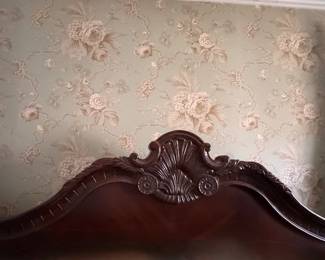 Mahogany King Size Four Poster Bed Frame. Measures 86" L x 84" H x 90" H. Photo 3 of 5. 