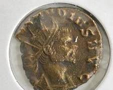 Ancient Roman Bronze Coin Circa 300-400 AD