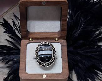 Layered Strength Banded Agate Ring Size 12  Clarity  Focus