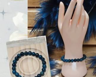 Celestial Tide Natural Blue Apatite Energy Metabolic Bracelet