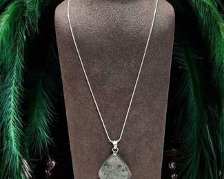 Moss Prehnite Necklace Tested