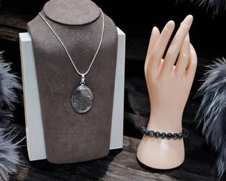 Moss Agate Necklace Bracelet