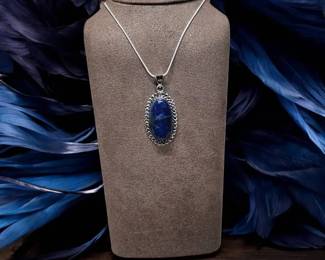 Sacred In Blue Lapis Lazuli Necklace  Spiritual Awareness