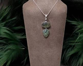 Serenity Moss Prehnite Necklace Emotional Healing 
