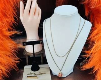 1/20 12kt Jewelry Lot - ACO Carnelian Necklace - B.A.B. Necklace - Swank - Bracelets - Earrings