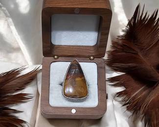 Desert Dusk Sunset Jasper Ring Size 8  Transitions  Reflection 