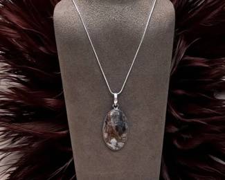 Cobalt Calcite Necklace 