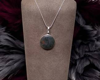 Dark Mysterious Africian Bloodstone Necklace 
