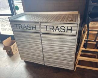 Double Commercial Trash Receptacle