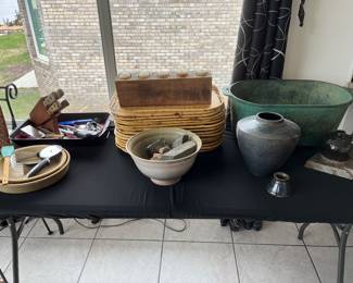 Copper kitchenware, bamboo trays and more