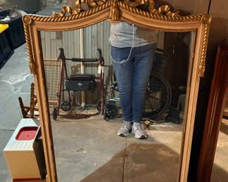 Gilt mirror with tassels