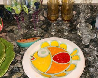 1960s DeSimone fish plate