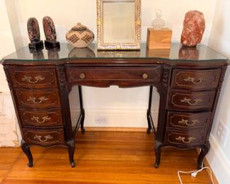 French Provencial mahogany desk or vanity