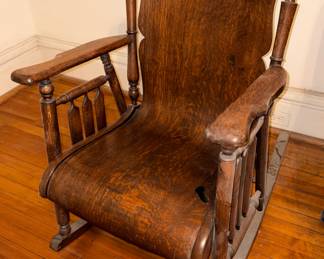 Vintage Craftsman Oak Bentwood rocker