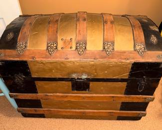 Antique dome-top steamer's trunk