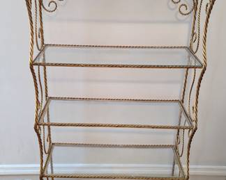 Hollywood Regency Etagere with rope and tassel feet