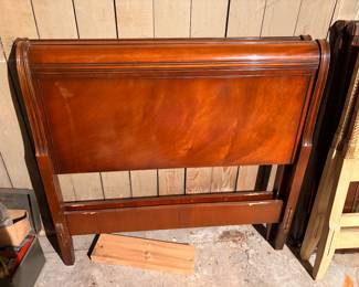 Mahogany twin sleigh bed