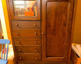 Antique walnut 1920s chifforobe